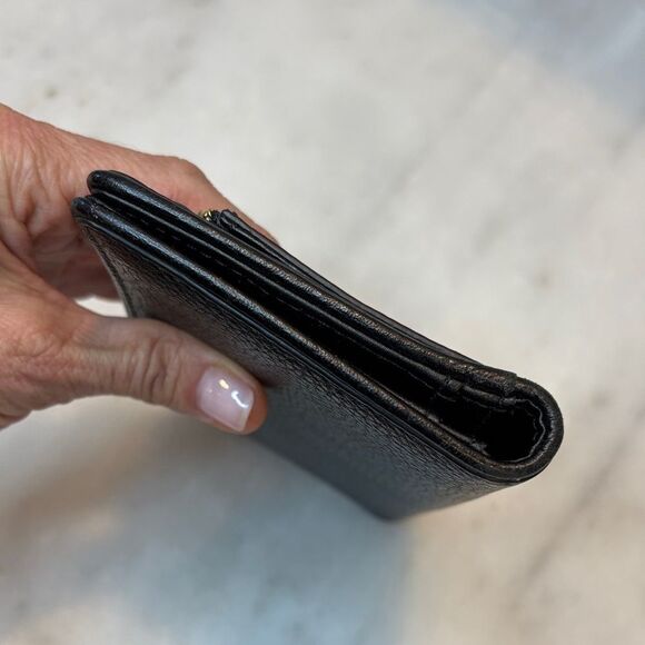 Kate Spade Pebbled Leather Full Sized Snap Closure Slim Wallet - Picture 14 of 16